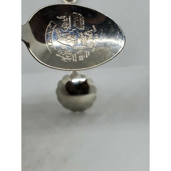 Lot Of 2 Bar Harbor Maine Lobster Embossed Graphic Silver Mini Spoon Collectible - Picture 4 of 12